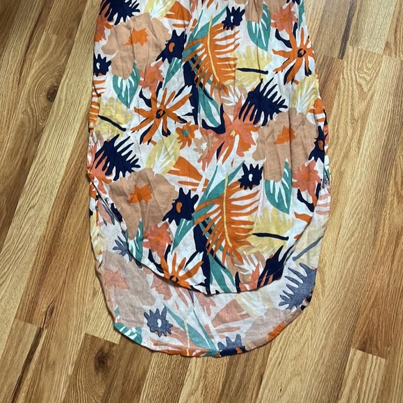 ROXY Women's size Small GORGEOUS Linen Vintage Style Dress Lightweight - Picture 2 of 3